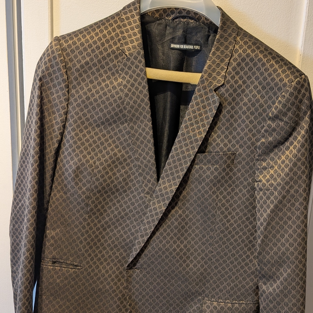 Brown Patterned Suit